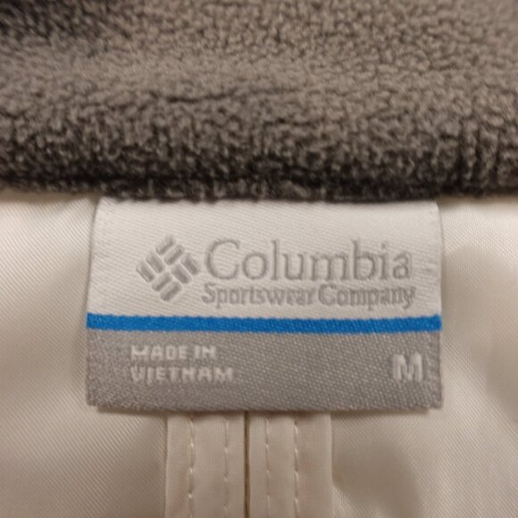 Columbia Quilted Fleece-Lined Vest Women’s Medium White Gray Outdoor Layer - Picture 3 of 12